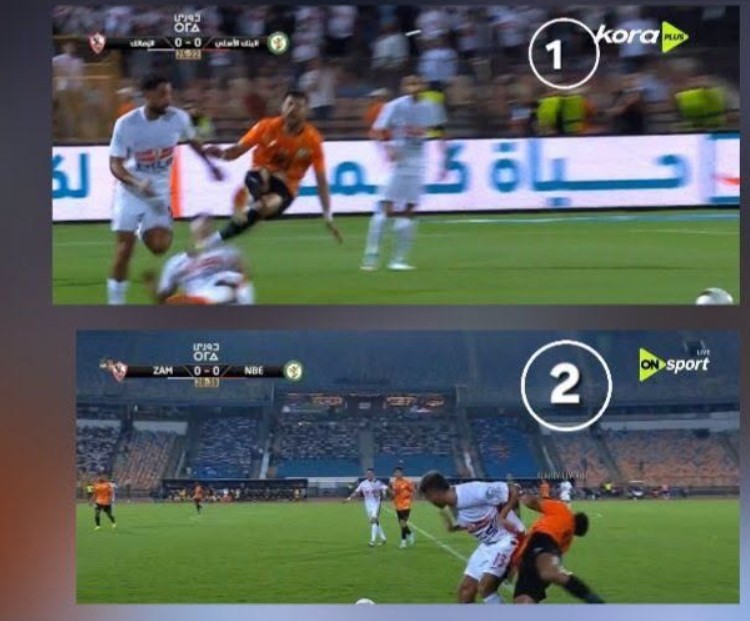 لقطات تحكيمية من مباراة الزمالك والبنك الأهلي