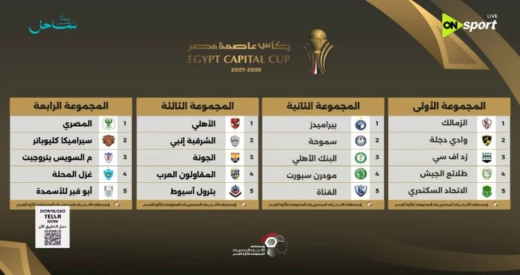 مجموعة الاهلي في كأس عاصمة مصر